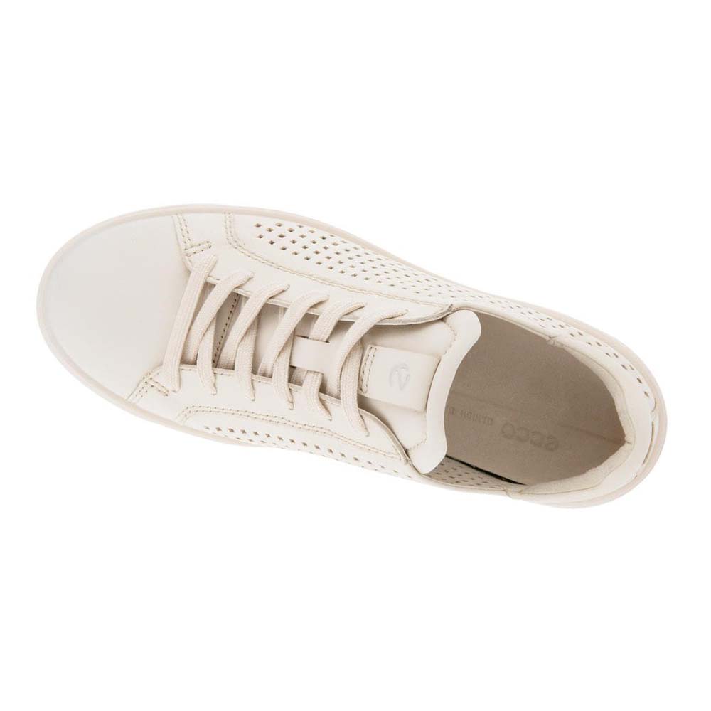 Women's Ecco Street Tray W Laced Casual Shoes White | USA 92NWY